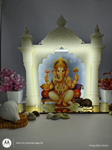 Acrylic Led Neon Ganesh Ji Temple
