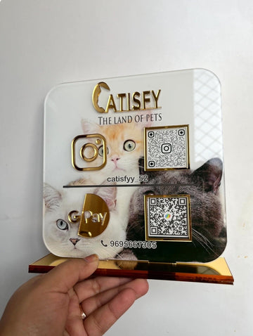 Small Custom 2 QR Code Sign (Without Led)