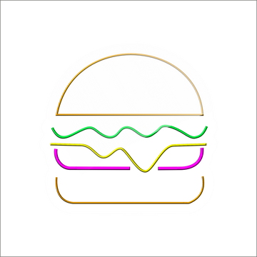 Burger LED Neon Sign