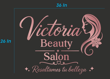 Mirror rose gold letters