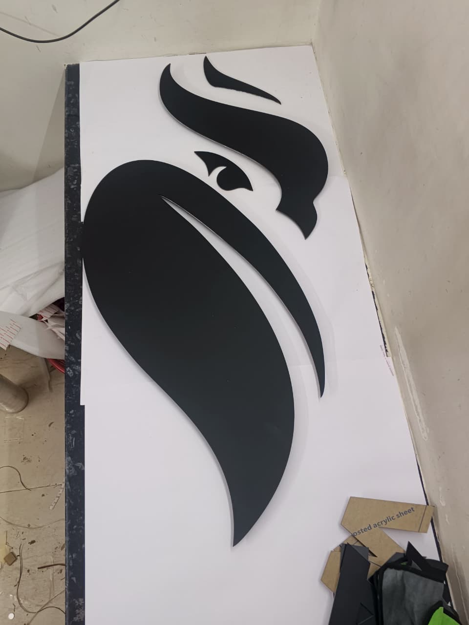 Matt Black letters with clip