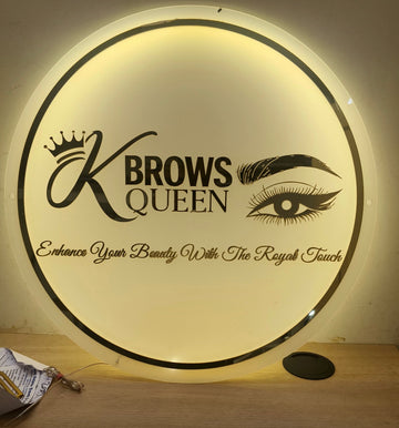 Acrylic backlit sign