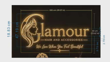 Golden Acrylic Backlit sign