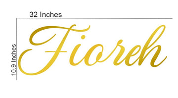Acrylic golden letters