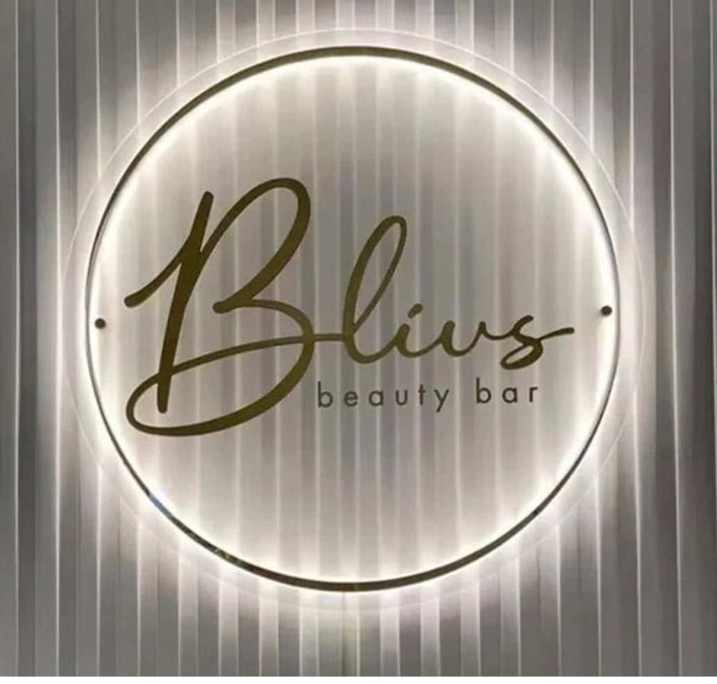 Customizable Backlit Acrylic Sign for Business and Home (Color Changing light)