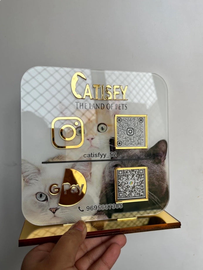 Small Custom 2 QR Code Sign (Without Led)