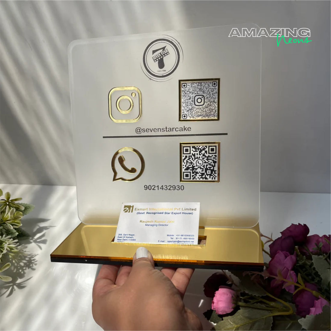 Two Qr Scanner with visiting card holder