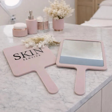 Custom Logo Handheld Mirror for Salon | Square Client Mirror 25x15cm | Personalised  Mirror