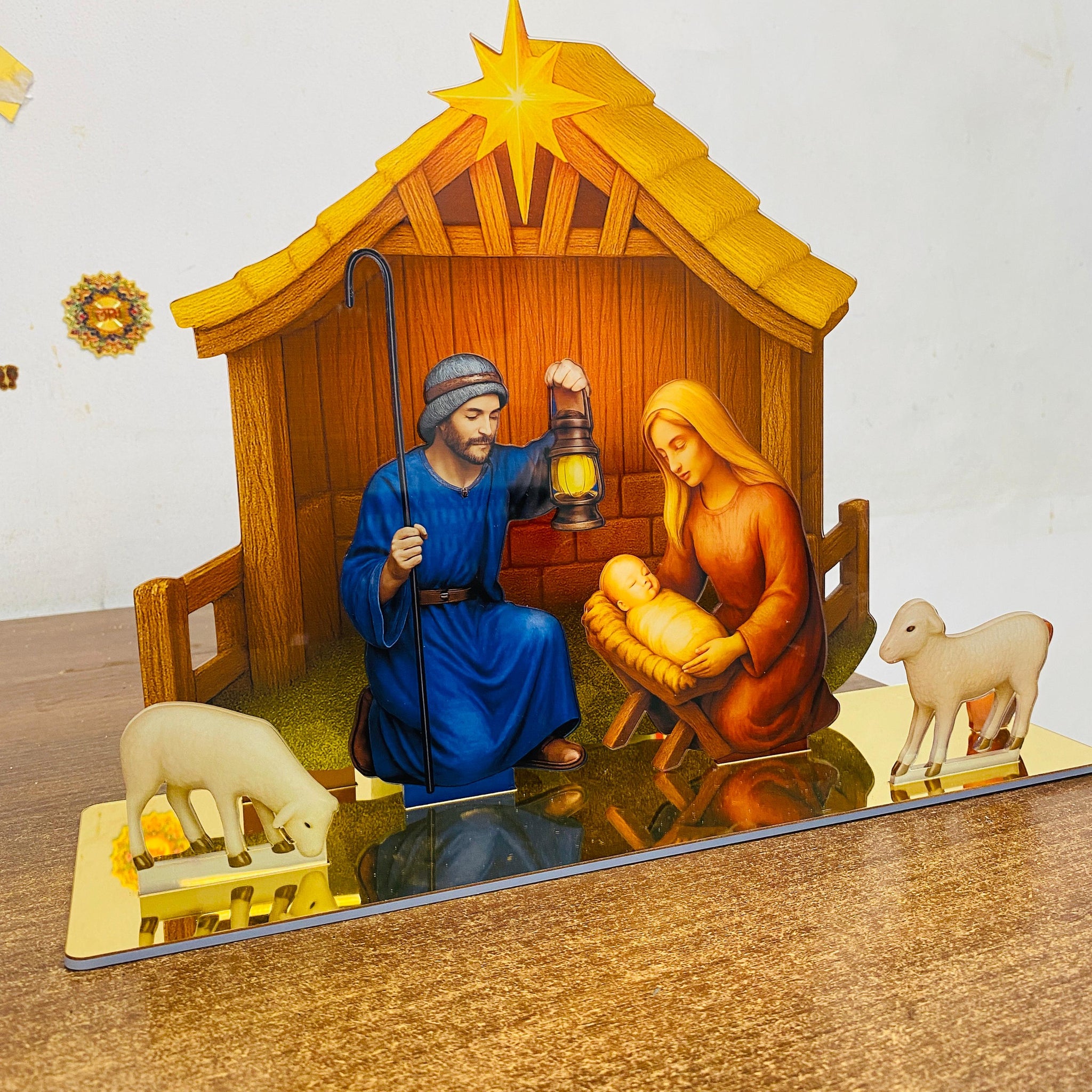 Christmas Nativity Scene Holiday Figurine Religious Christmas Decor Gift