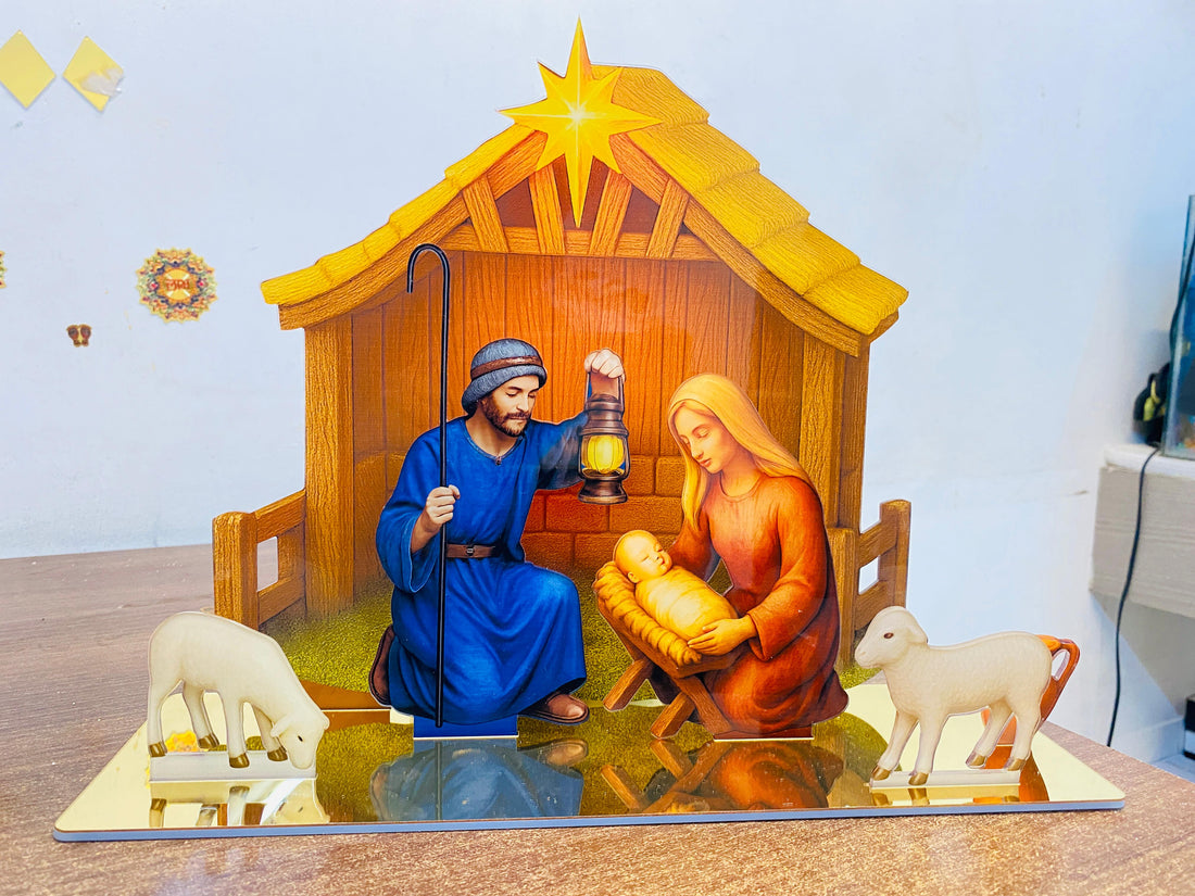 Christmas Nativity Scene Holiday Figurine Religious Christmas Decor Gift