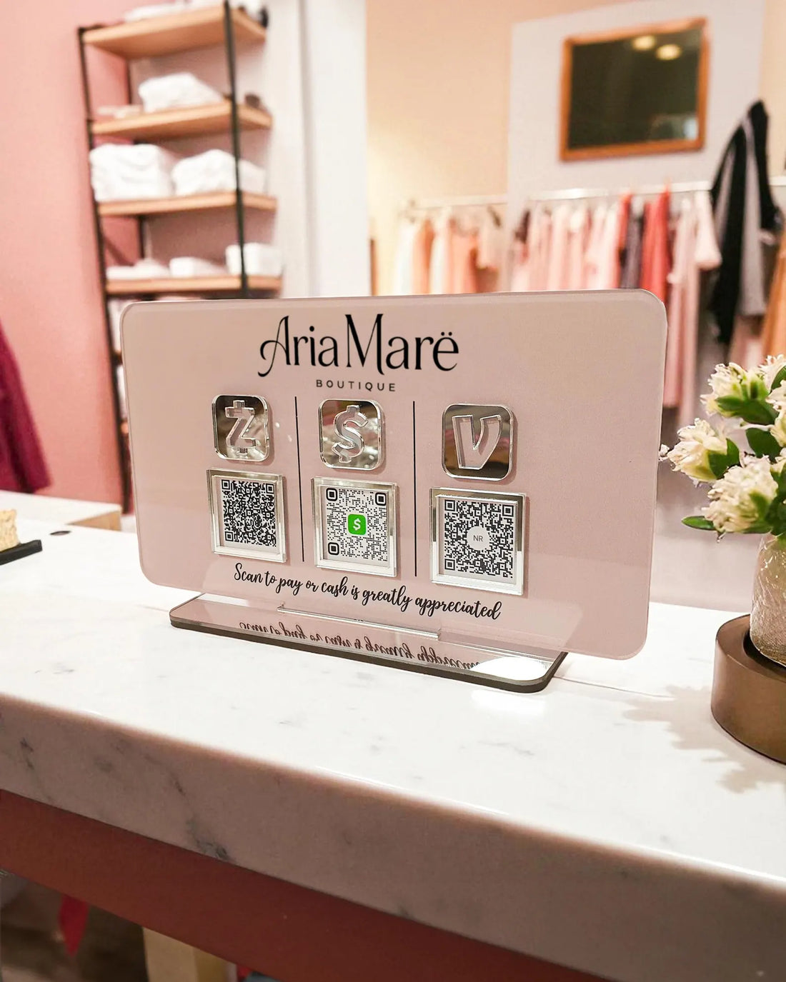 Custom Acrylic QR Code Sign