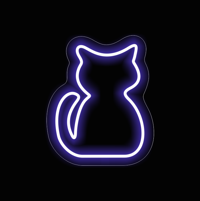 Cat Neon Sign Board