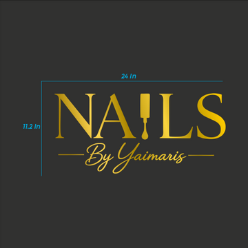 Gold Acrylic Letters — 24" Compact Custom Name Sign
