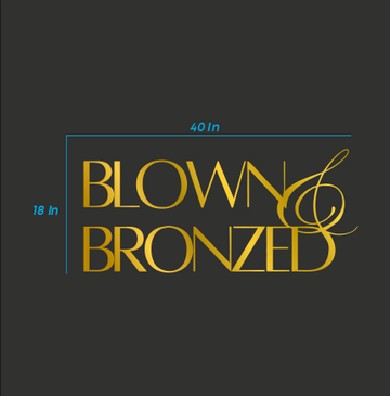 Gold Acrylic Letters — 40" Large Custom Name Sign