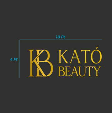 Golden acrylic letters
