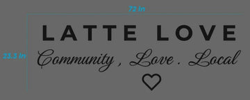 Acrylic Signage  - Latte Love (letters + Qr)