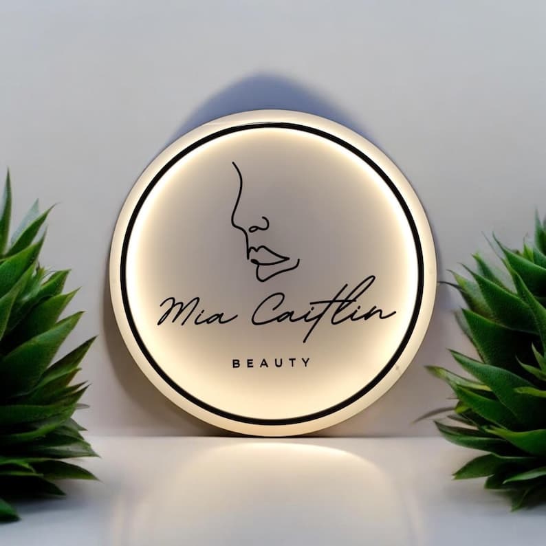 Customizable Backlit Acrylic Sign for Business and Home