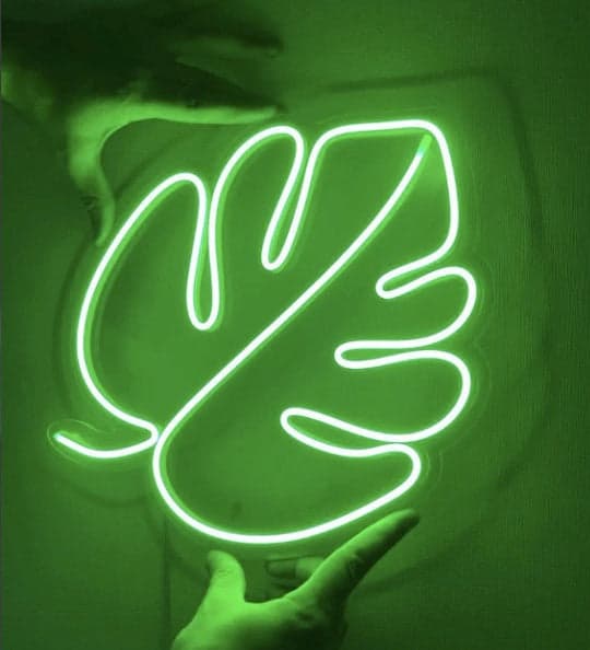 Monstera Plant Leaf LED Neon Light