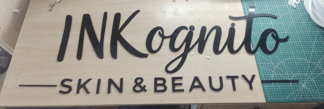 Black acrylic letters