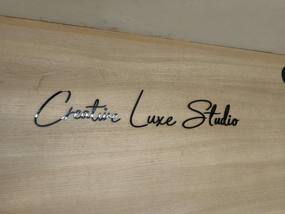 Black acrylic letters