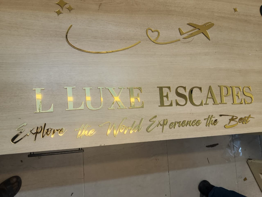 Golden Acrylic Signage letters
