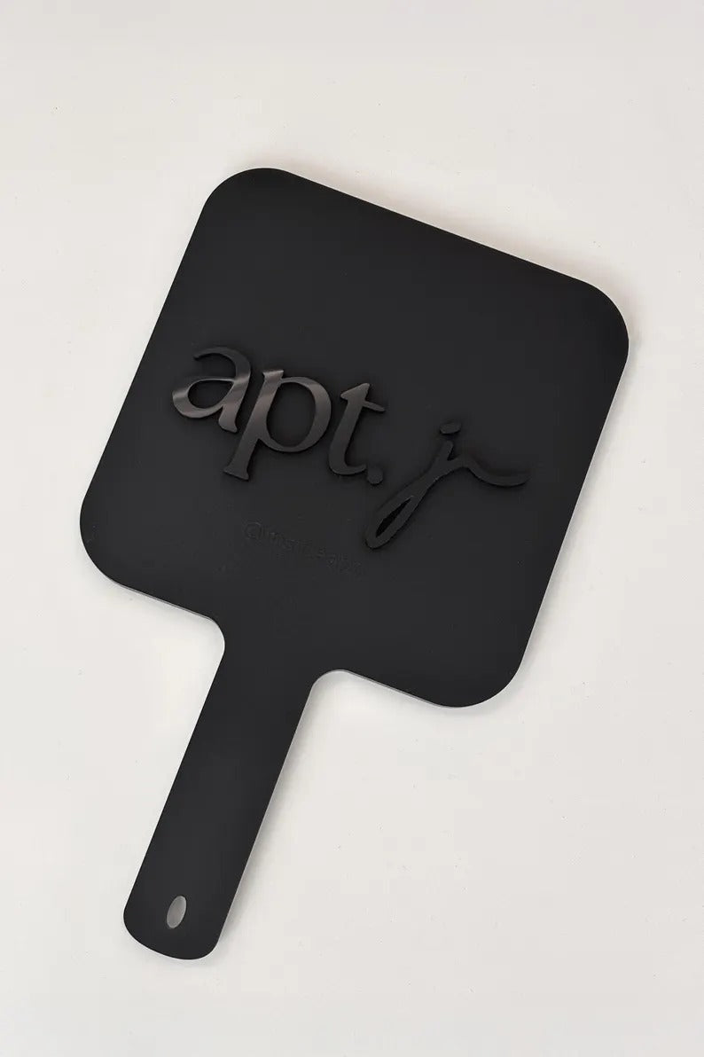 Beautician Acrylic Hand Mirror - 3D Logo Personalized Instagram Handle - Lash Tech Branding - Aesthetician Salon Brand Tool