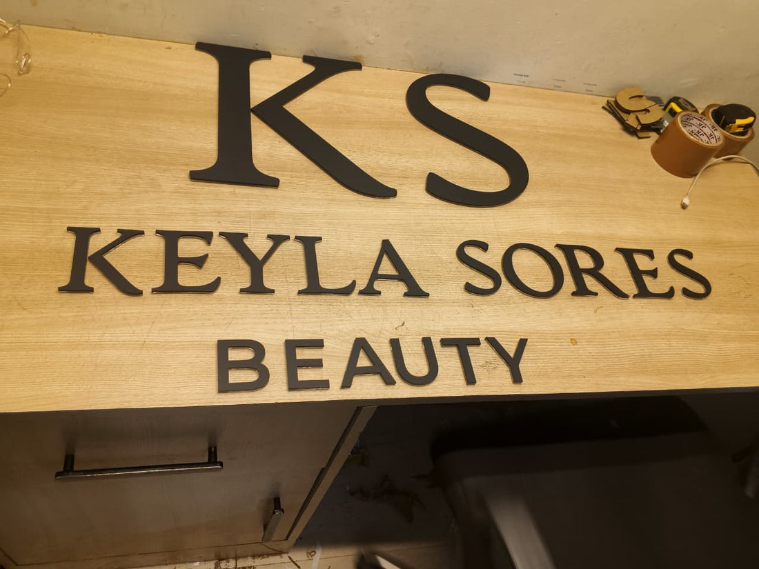 Black acrylic letters